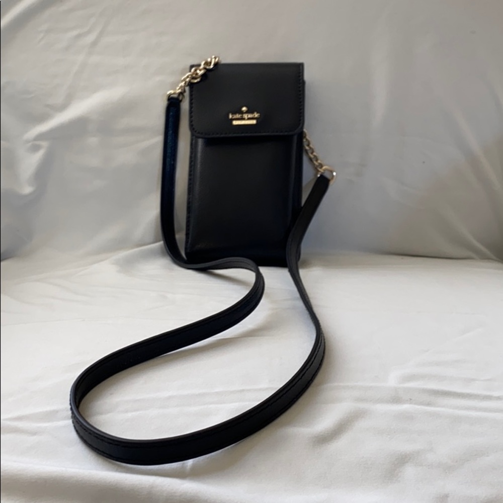 Kate Spade crossbody purse in black and gold